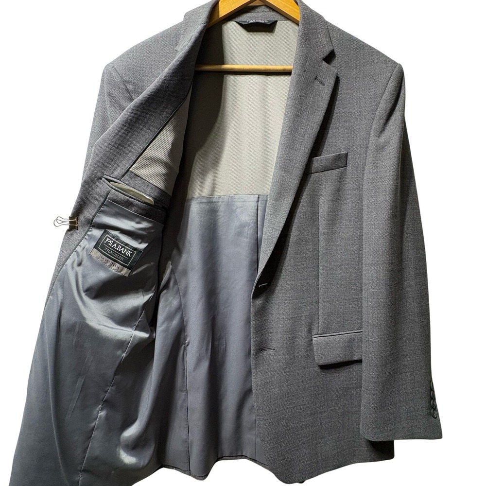 Jos. A. Bank Traveler Travel Tech Blazer Mens Gray Tailored Fit Sport Coat
